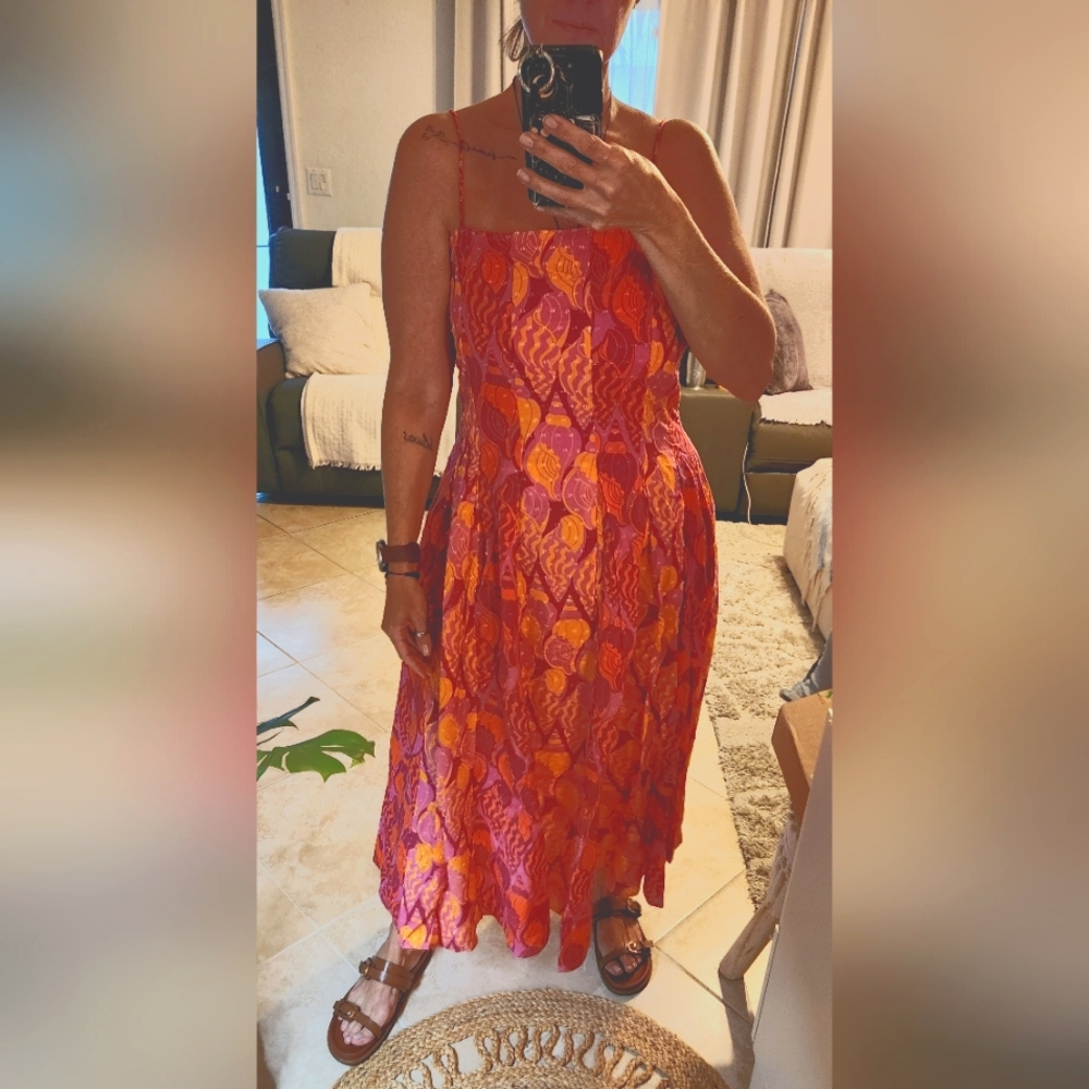 Farm Rio x Anthropologie Fit & Flare Midi Dress
